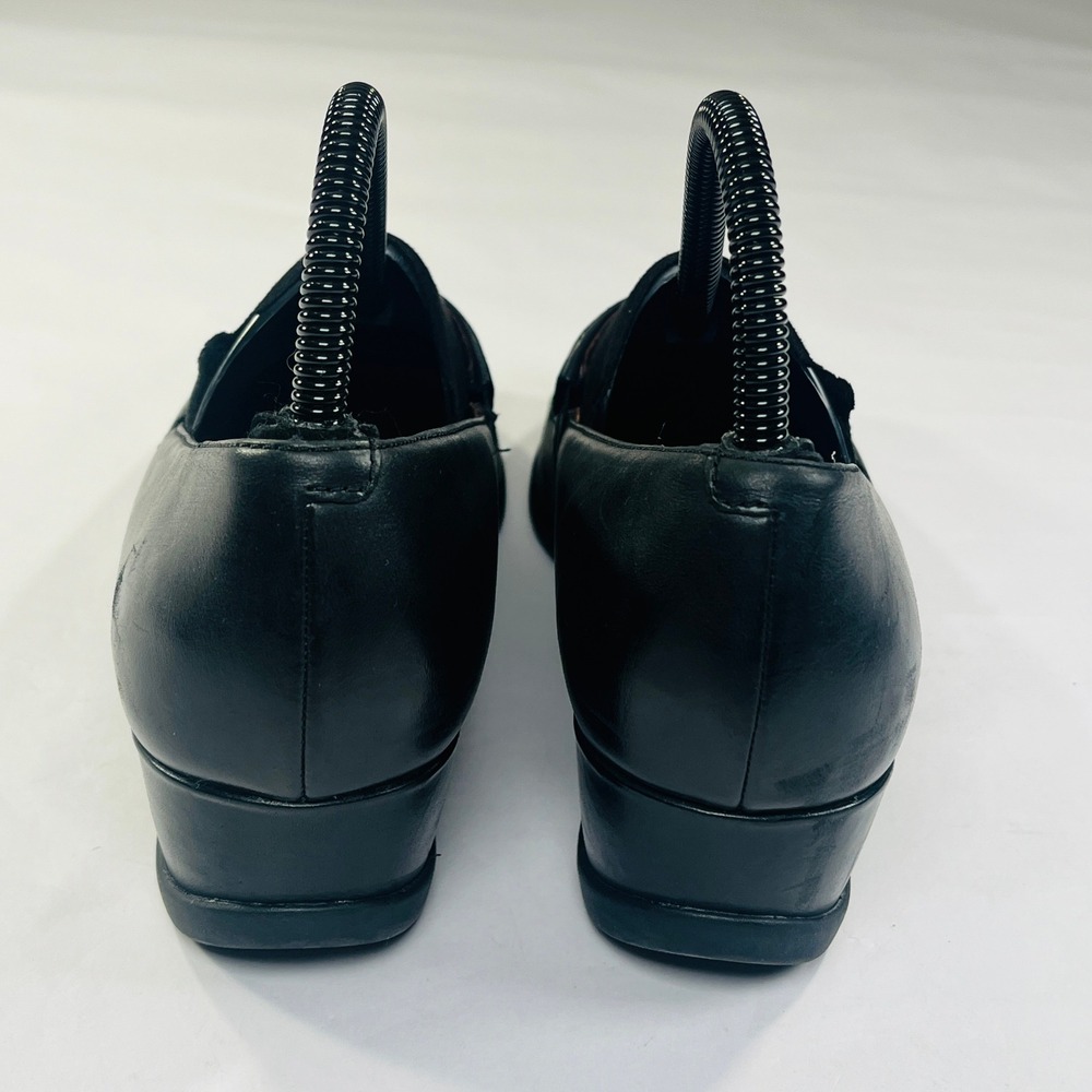 Dansko Shanda Shoes Womens 38/7.5-8‎ Black Leather Waterproof Wedge Heel Comfort - Picture 10 of 12